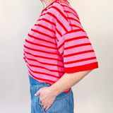 Cropped Stripe Casual Comfy Knit Top