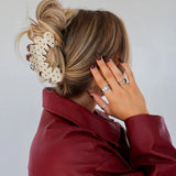 Brown & Cream Petal Arch Claw | KAXI