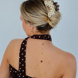 Brown & Cream Petal Arch Claw | KAXI