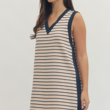 Striped Sleeveless Mini Dress