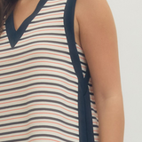 Striped Sleeveless Mini Dress