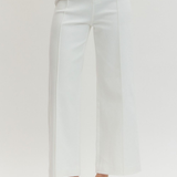 High Rise Wide Leg Pants with Front Seam