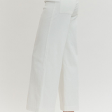 High Rise Wide Leg Pants with Front Seam