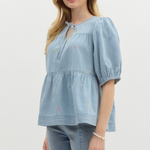 Sweet Bows Peasant Top