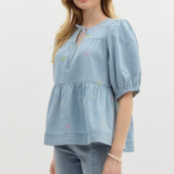Sweet Bows Peasant Top