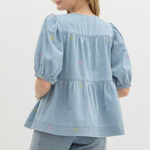 Sweet Bows Peasant Top