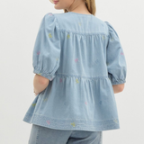 Sweet Bows Peasant Top