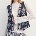 Floral Embroidery Vest