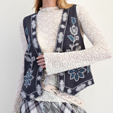Floral Embroidery Vest
