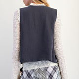 Floral Embroidery Vest