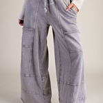 Mineral Washed Cargo Style Terry Knit Pants