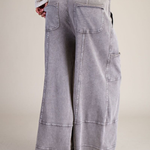 Mineral Washed Cargo Style Terry Knit Pants