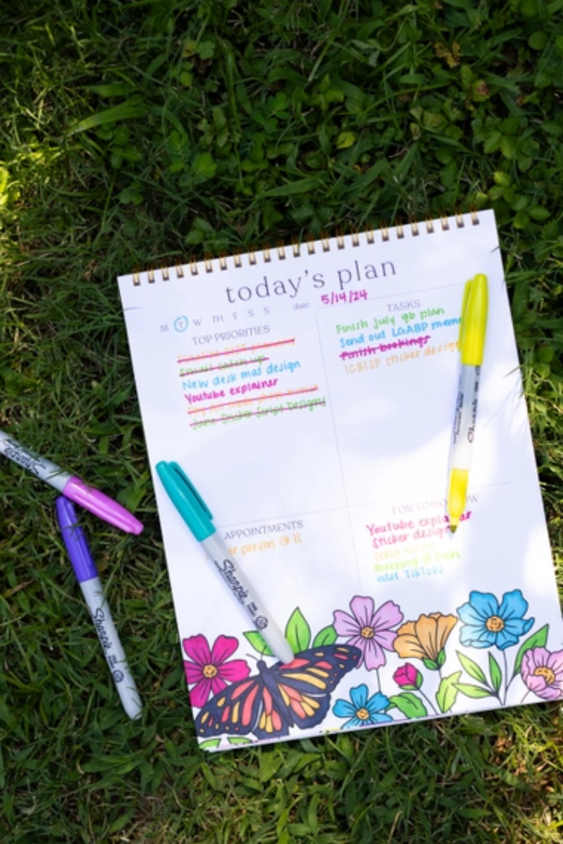 Color-In Spiral Daily Planner