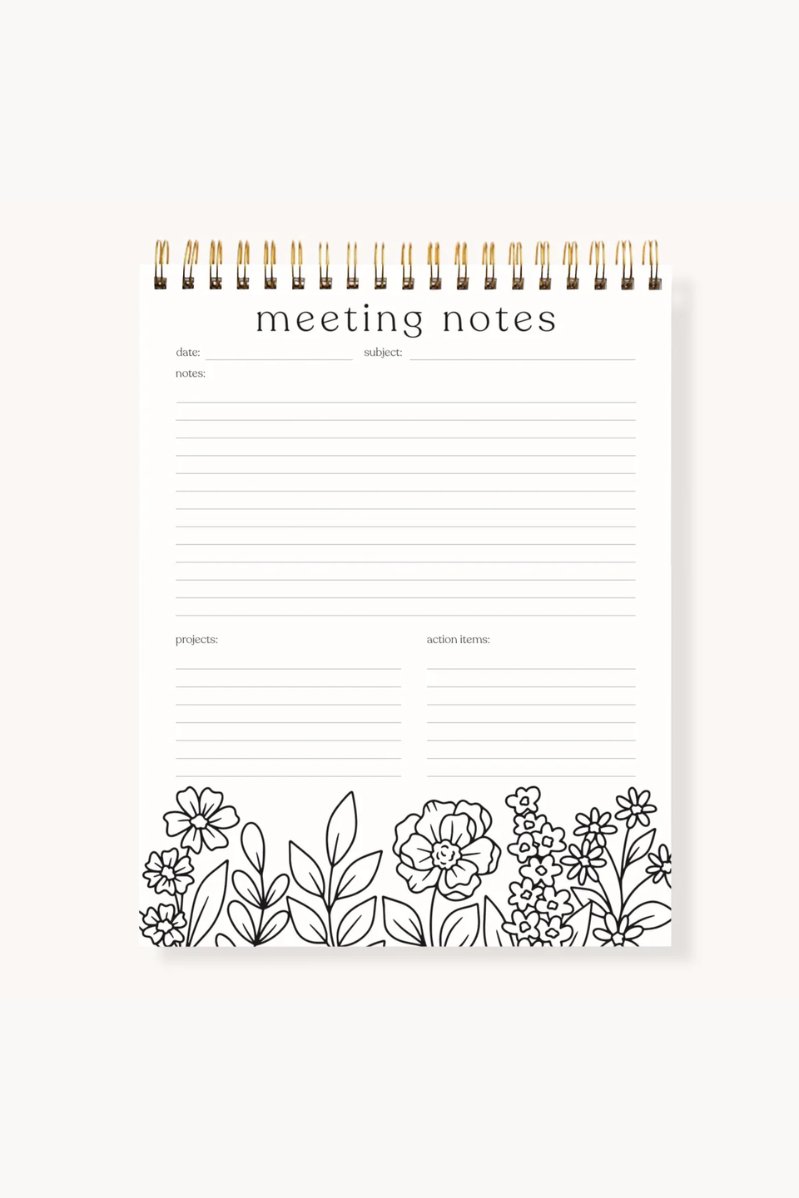 Color-In Spiral Meeting Notes
