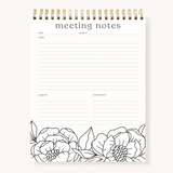 Color-In Spiral Meeting Notes