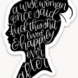 Wise Woman Waterproof Vinyl Sticker