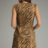 Zebra Print Sleeveless Mini Dress