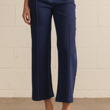 High Rise Wide Leg Pants with Front Seam