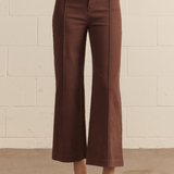 High Rise Wide Leg Pants with Front Seam