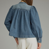 Puff Sleeve Denim Jacket