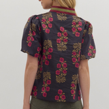 Floral Print Puff Sleeve Top