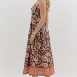 Floral Print Empire Midi Dress