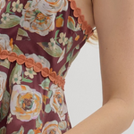 Floral Print Empire Midi Dress