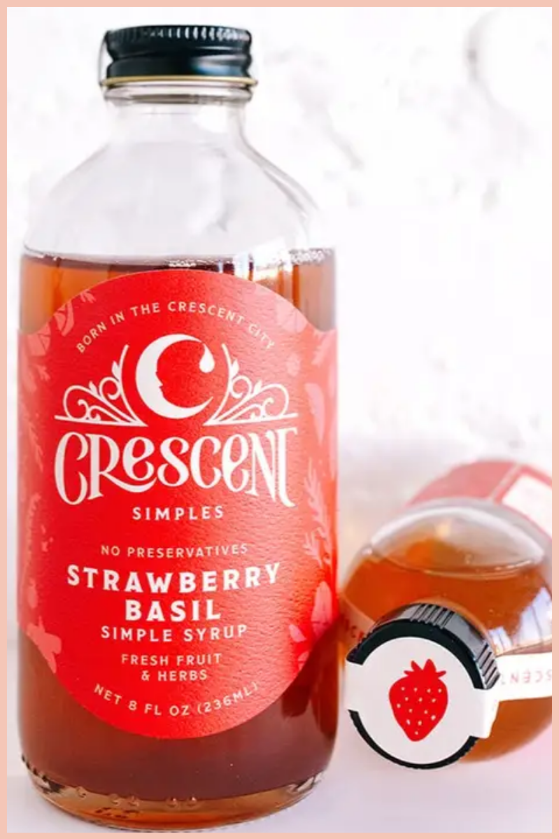Mini Sampler Syrup | Crescent Simples | 4oz | Strawberry Basil