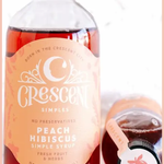 Mini Sampler Syrup | Crescent Simples | 4oz | Peach Hibiscus