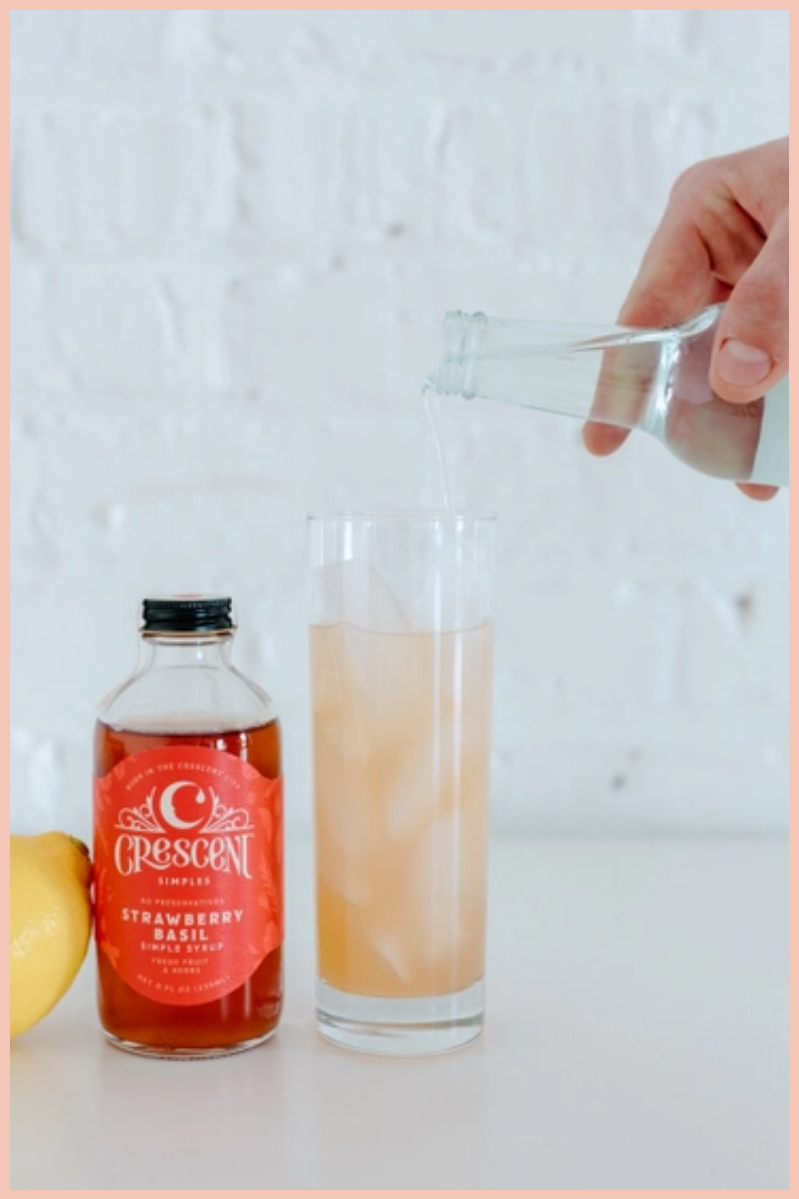 Mini Sampler Syrup | Crescent Simples | 4oz | Strawberry Basil