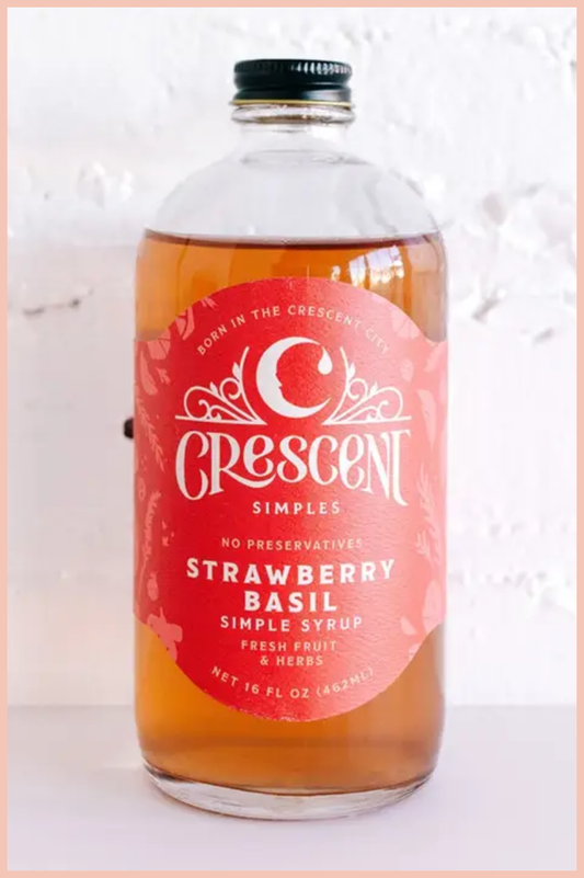 Strawberry Basil Simple Syrup | Crescent Simple