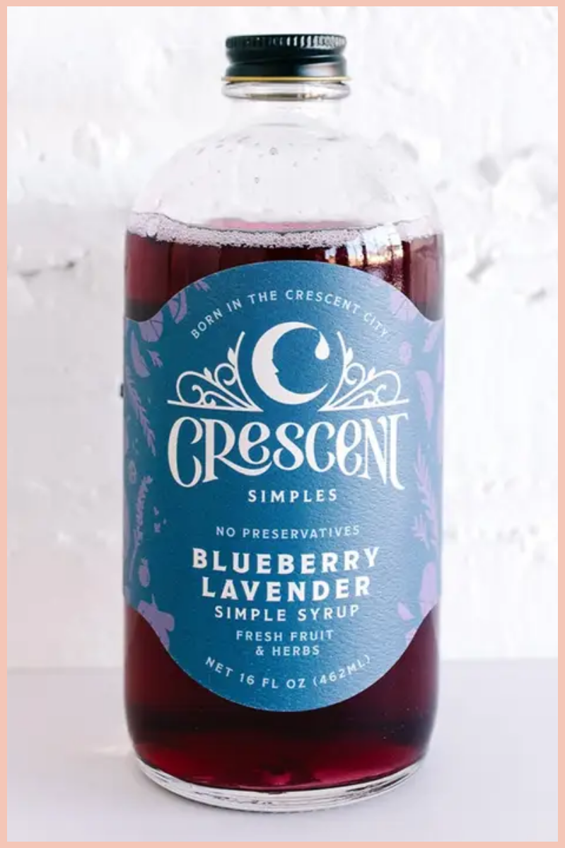 Blueberry Lavender Syrup | Crescent Simple | 16 oz