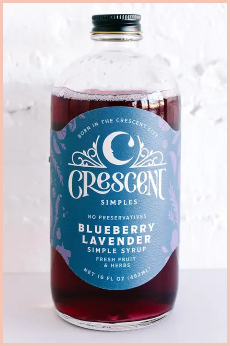 Blueberry Lavender Syrup | Crescent Simple | 16 oz