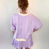 Back Pleated French Terry Skort