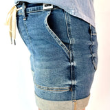 JUDY BLUE High Waisted Cuff Jogger Shorts