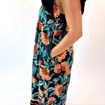 Floral Print Midi Dress + Flutter Sleeves