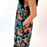 Floral Print Midi Dress + Flutter Sleeves