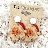 Vintage Santa Earrings
