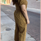Falling Leaves Smocked Jumpsuit