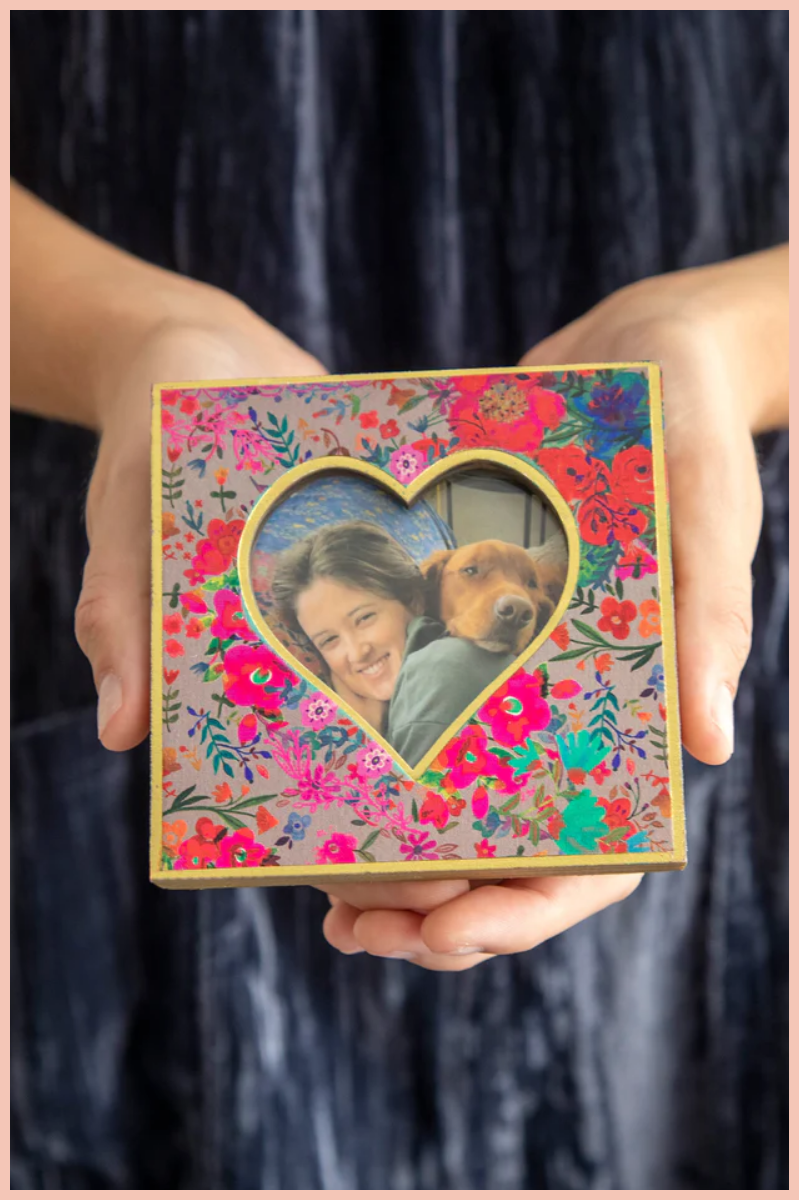 Mini Heart Wooden Picture Frame | Natural Life