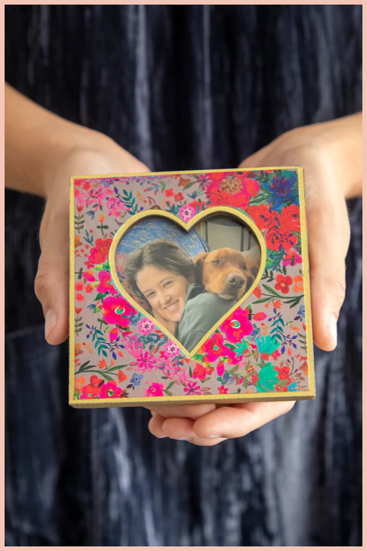 Mini Heart Wooden Picture Frame | Natural Life