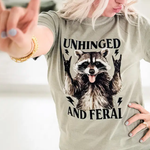 Unhinged and Feral Raccoon Graphic Tee