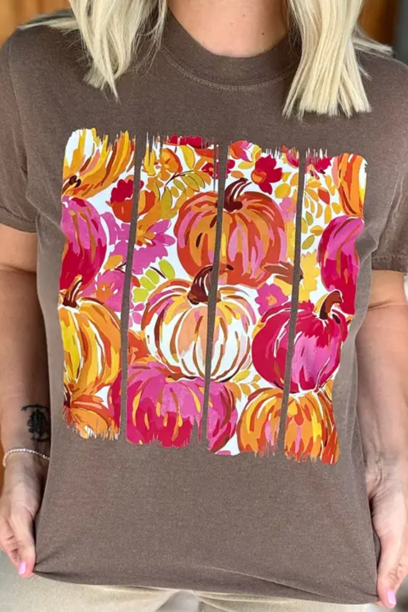 Paint Stroke Pumpkin Graphic Tee
