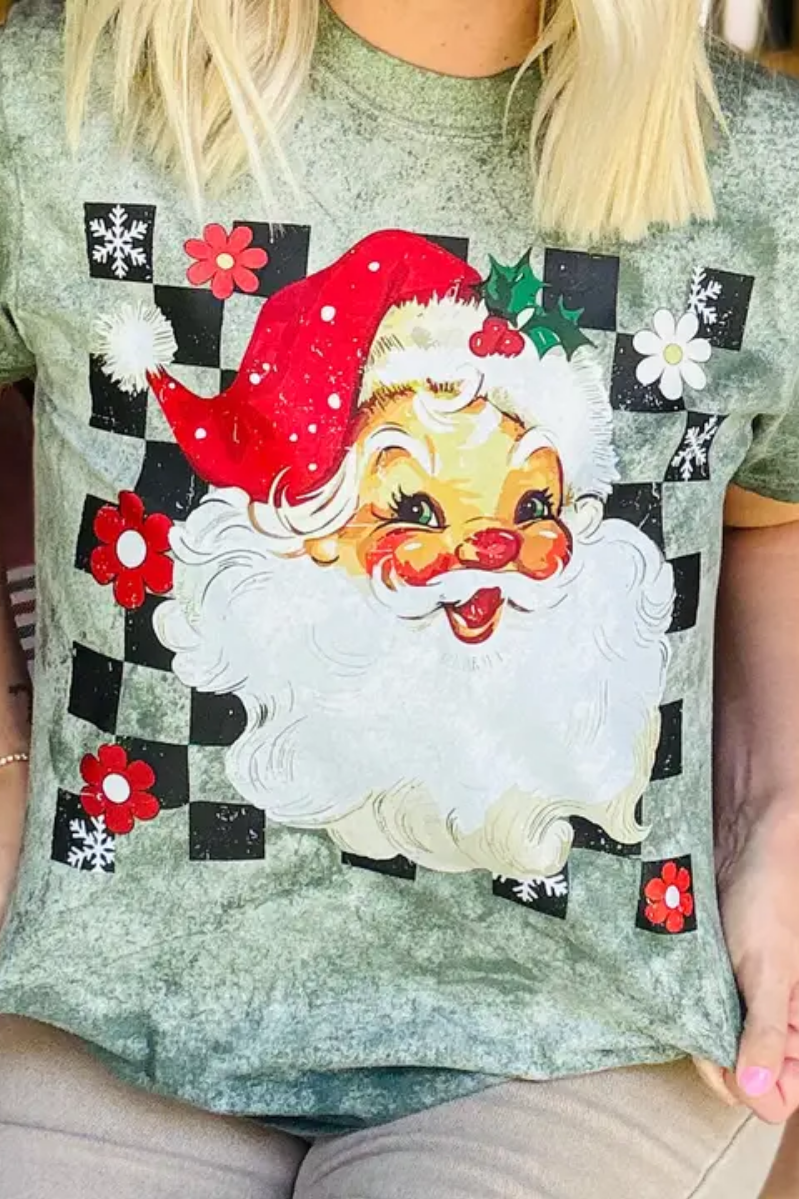 Checkered St. Nick Graphic Tee