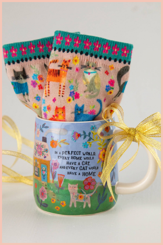 Cat Mug & Sock Gift Set | NATURAL LIFE