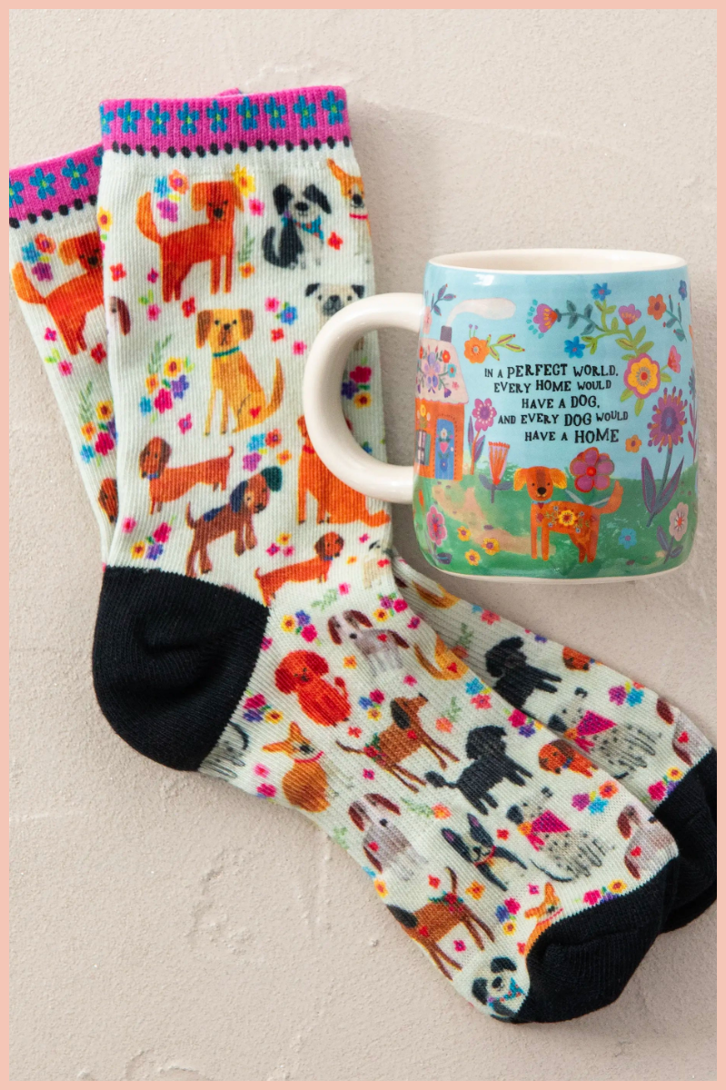 Dog Mug & Sock Gift Set | Natural Life