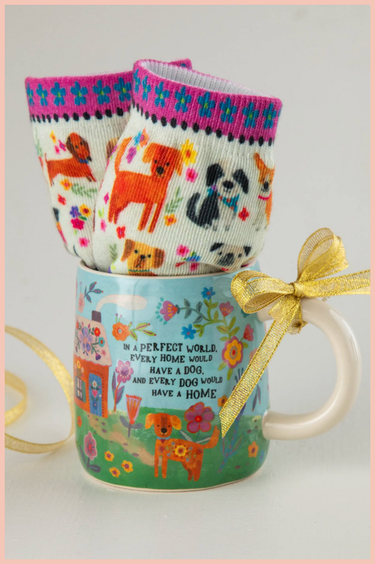 Dog Mug & Sock Gift Set | Natural Life