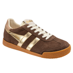 Gola Elan Glitz Sneakers | Dark Brown + Gold