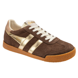 Gola Elan Glitz Sneakers | Dark Brown + Gold