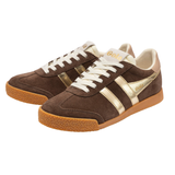 Gola Elan Glitz Sneakers | Dark Brown + Gold